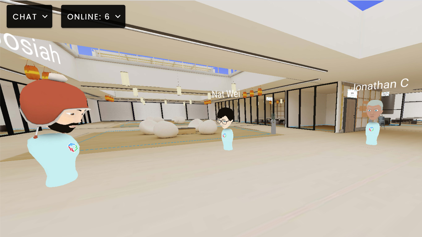 A working session in FrameVR A working session in FrameVR