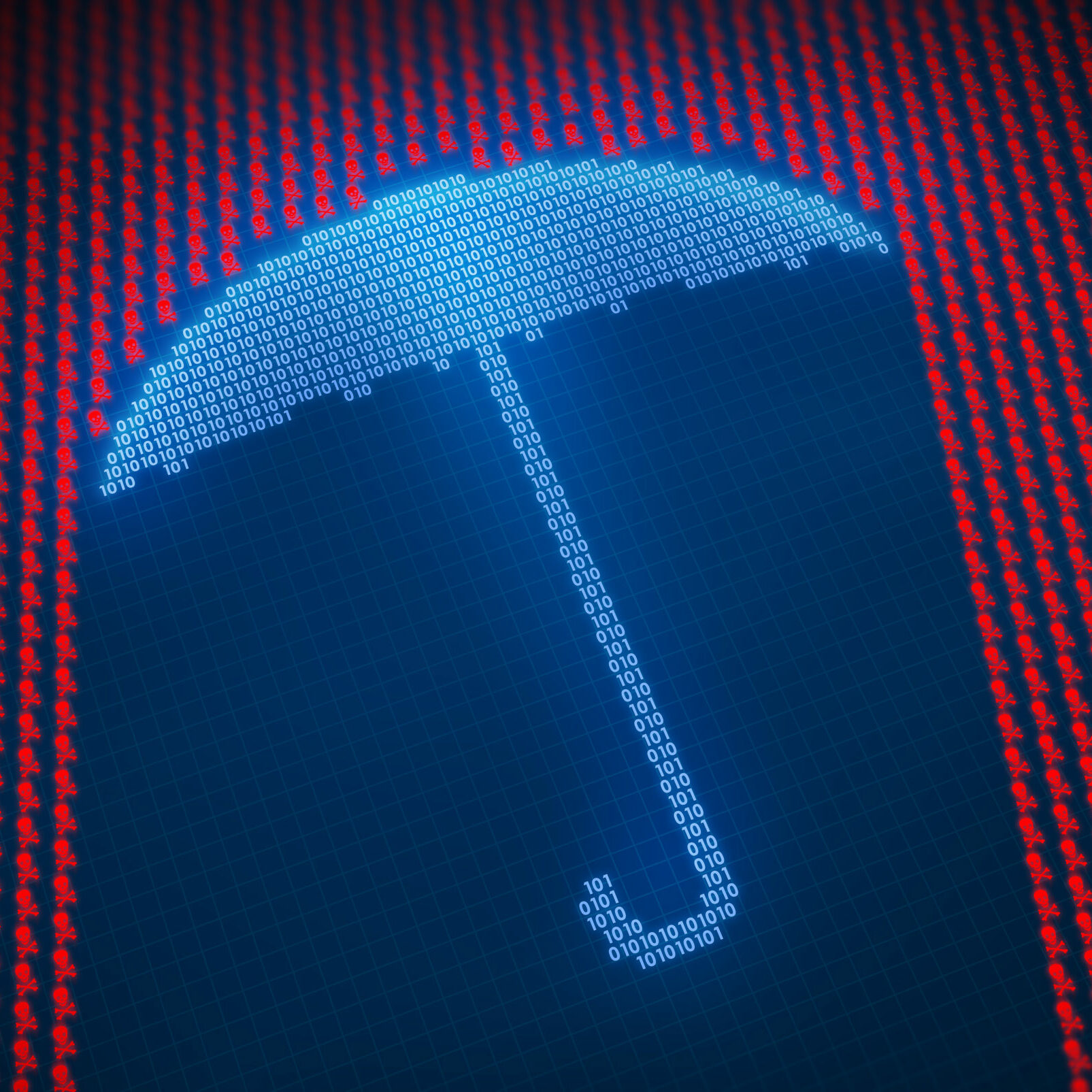 Malware and cyber attack concept 3D illustration Malware and cyber attack protection concept 3D illustration